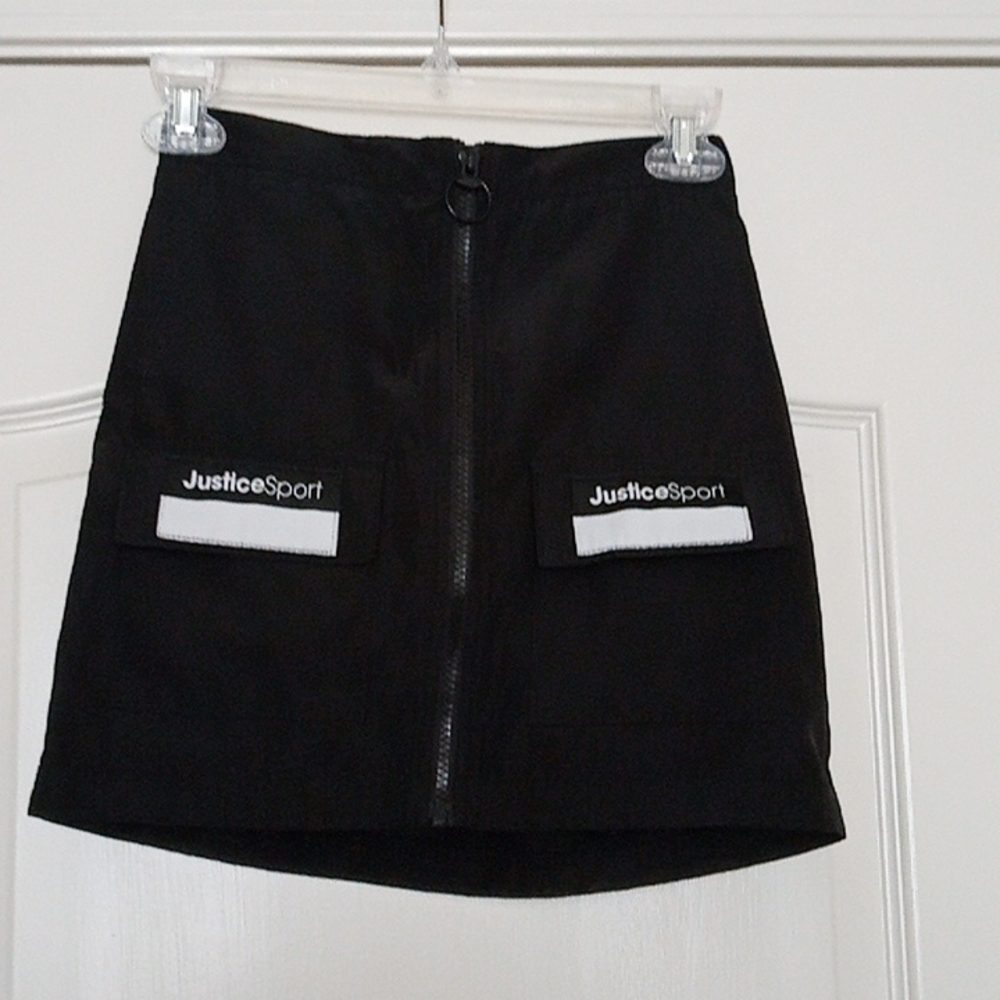 Girl black skirt with shorts attached